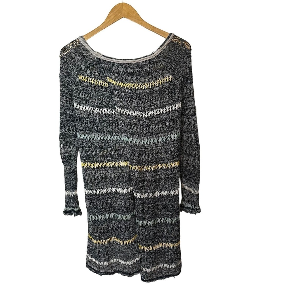 Free People Top Open Knit Split Back Life's A Beach Womens XS Casual Relaxed - Picture 4 of 7